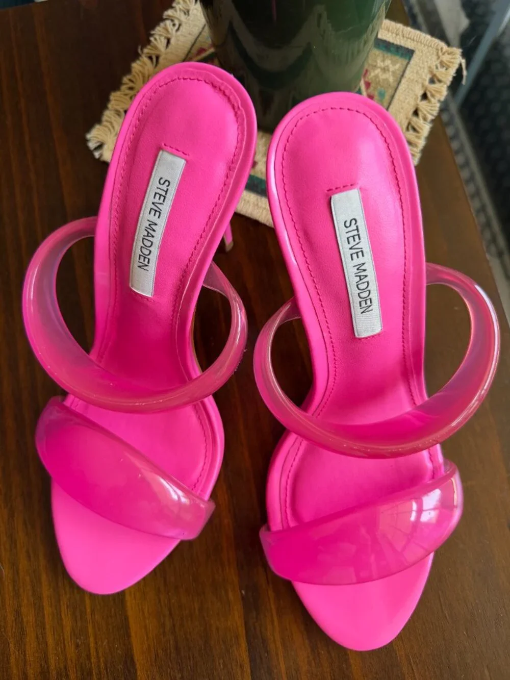Steve Madden Saturn Hot Pink Jelly Strap Sandals